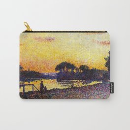 Banks of the River Seine, Paris at Herblay Sunset by Maximilien Luce Carry-All Pouch