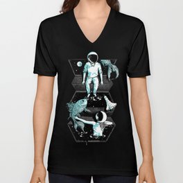 Space Between V Neck T Shirt