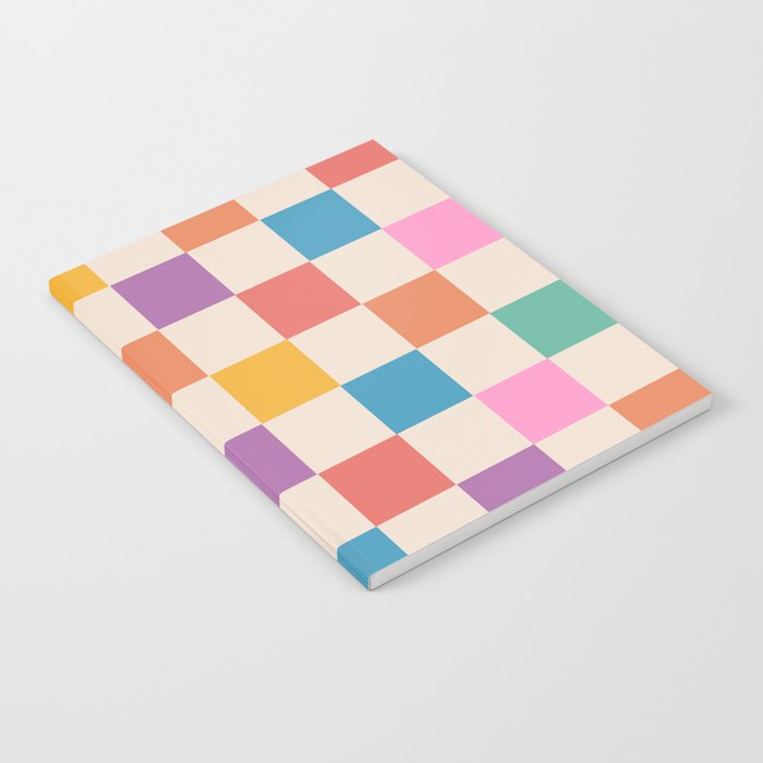 Rainbow checkered pattern Notebook
