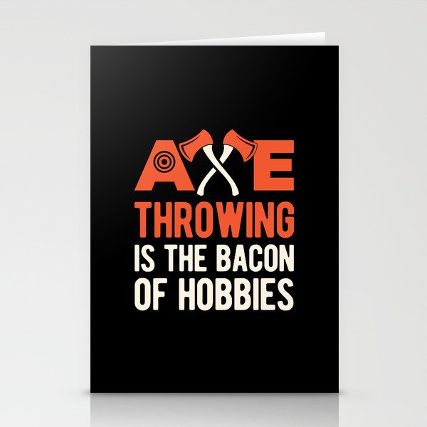 Axe Throwing Funny Stationery Cards