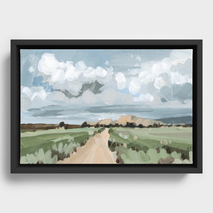 Desert Road Framed Canvas