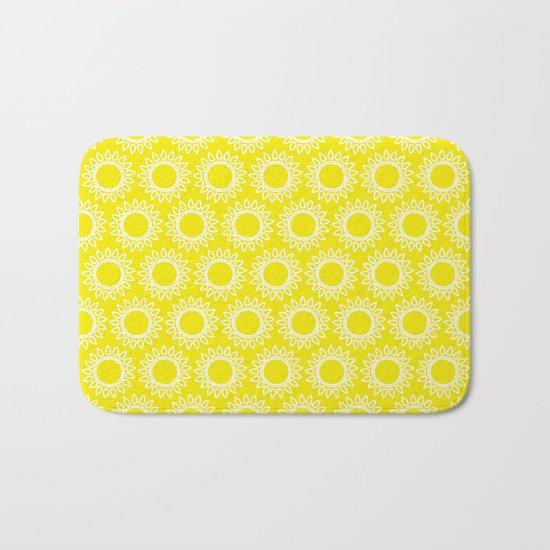 Sun Yellow Pattern- Beach Sun - Mix and Match with Simplicity of Life Bath Mat
