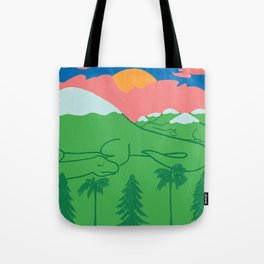 Dino Mountains Tote Bag