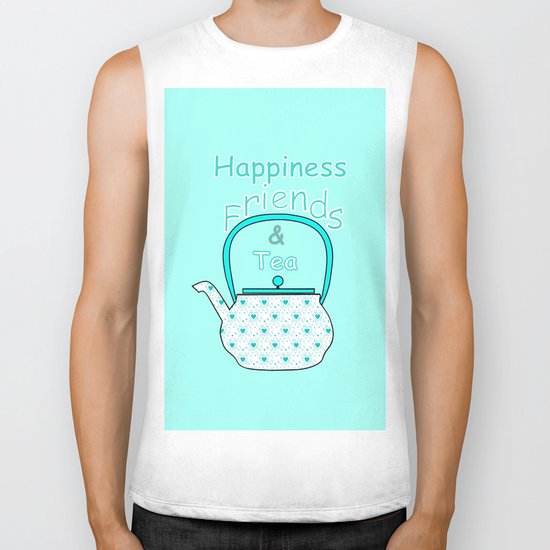 Happiness And Tea Biker Tank
