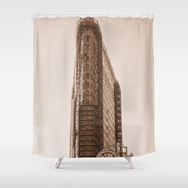 New York City Architecture | Sepia Shower Curtain
