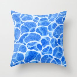 Watercolor Pool Texture Throw Pillow