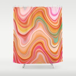 Bubble gum memories - Abstract Pink Pattern Shower Curtain