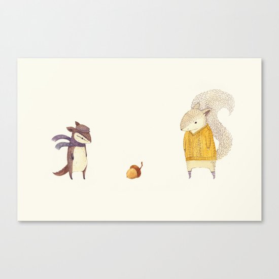 The Last Acorn of Autumn Canvas Print
