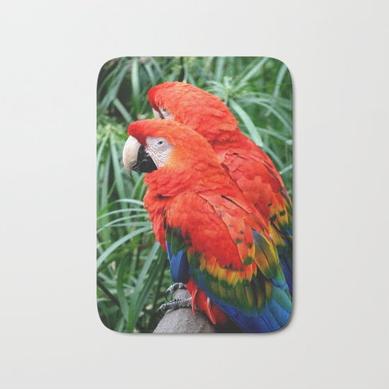 Scarlet Macaws Bath Mat