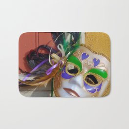 New Orleans Mardi Gras Mask Bath Mat