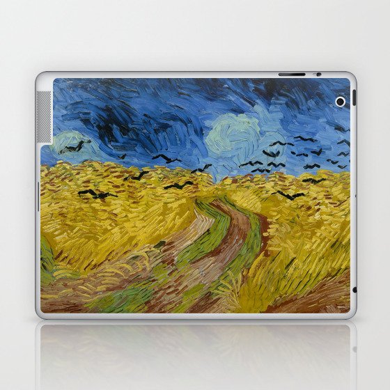 Wheat Field with Crows, Vincent Van Gogh Laptop & iPad Skin