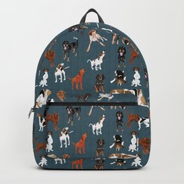 Coonhounds on Dark Teal Backpack