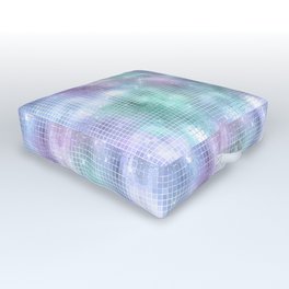 Glam Iridescent Sparkling Pattern Outdoor Floor Cushion