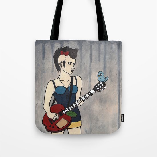 Punk White Tote Bag