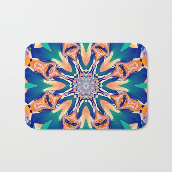 Abstract kaleidoscope with tribal patterns Bath Mat