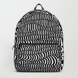 Black and White surreal Lines Backpack | Surrealism, Zen Art, Bitelchus, Betelgeuse, Escher, Inspiration, Paranoia, Black Lines, Meditation, Black Decor 