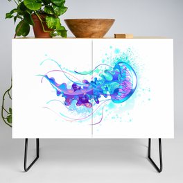 Big Blue Jellyfish Credenza