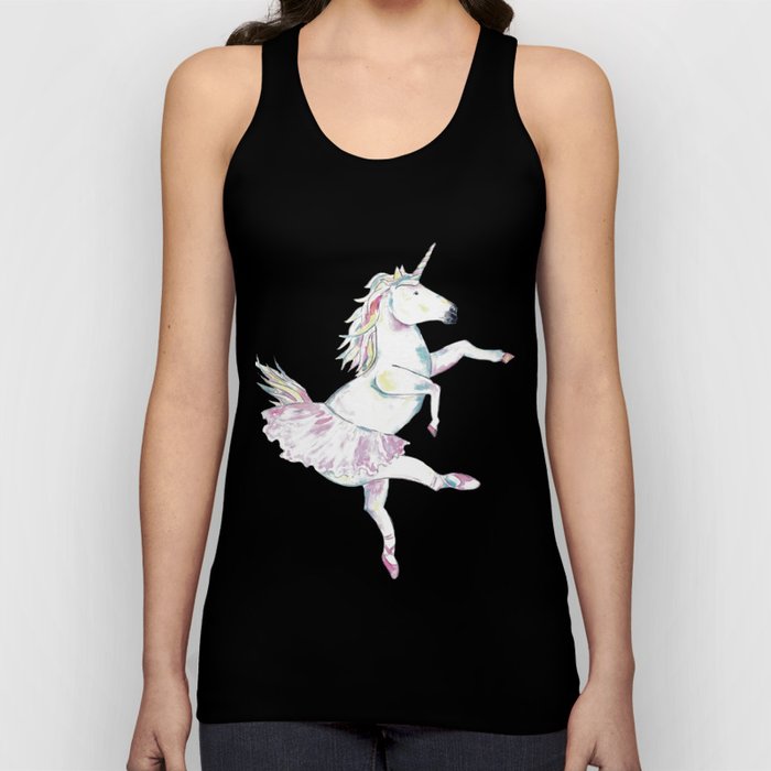 Unicorn ballerina painting watercolour  Tank Top