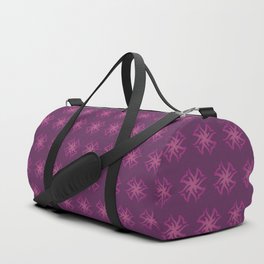 Dark Pink Floral Pattern Duffle Bag