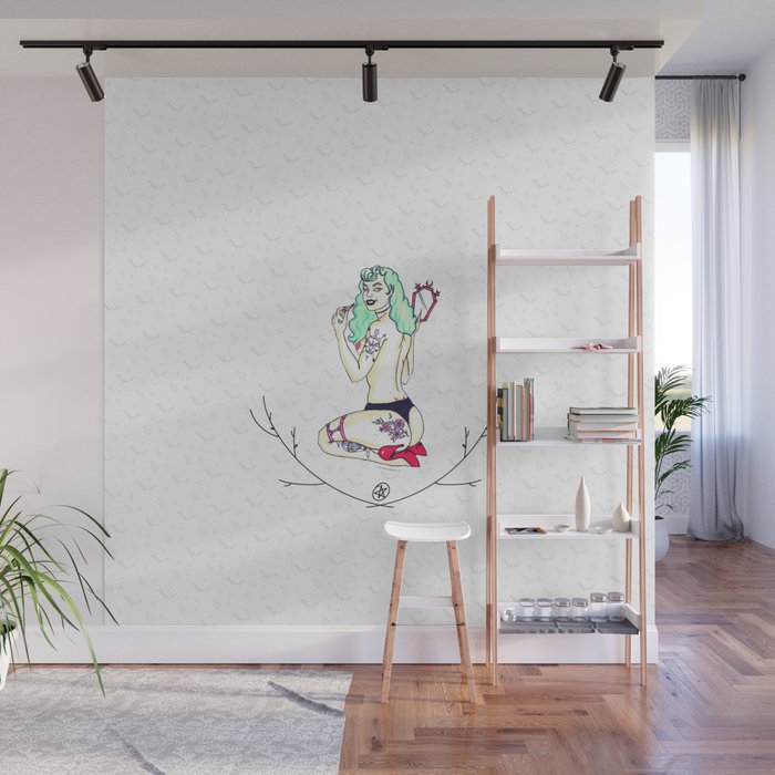 Pinup Modern Gothic Girl Wall Mural