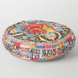 Buddhist Mandala of Jnanadakini Tangka Floor Pillow