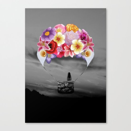 Floral Air Balloon Canvas Print