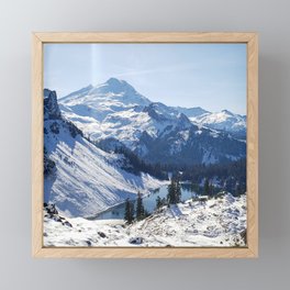 Alpine lake Framed Mini Art Print