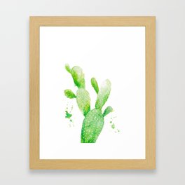 Watercolour Cactus Framed Art Print