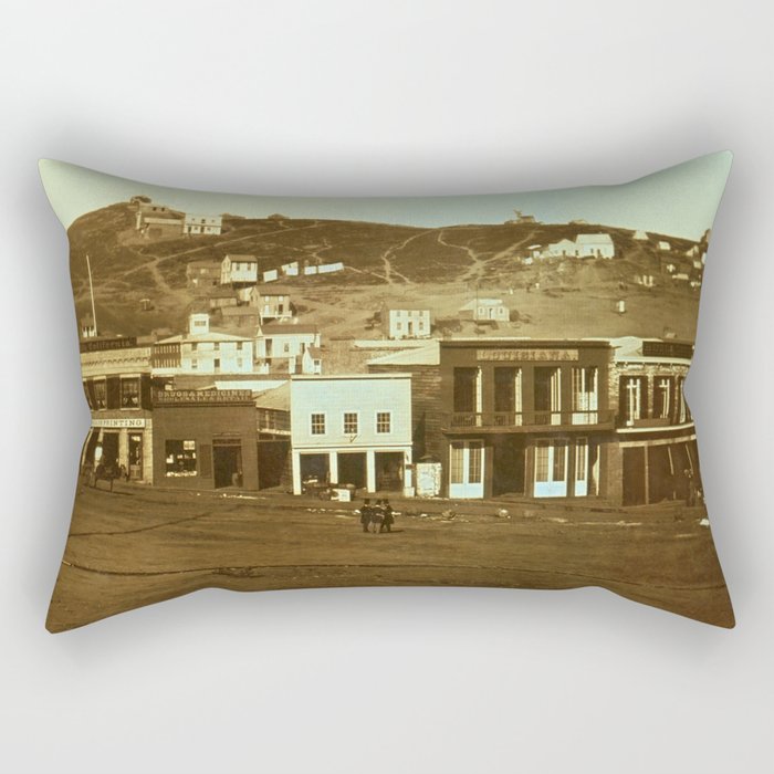 Portsmouth Square, San Francisco, California (c1851) Rectangular Pillow