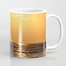 Sunset with sailboat Coffee Mug