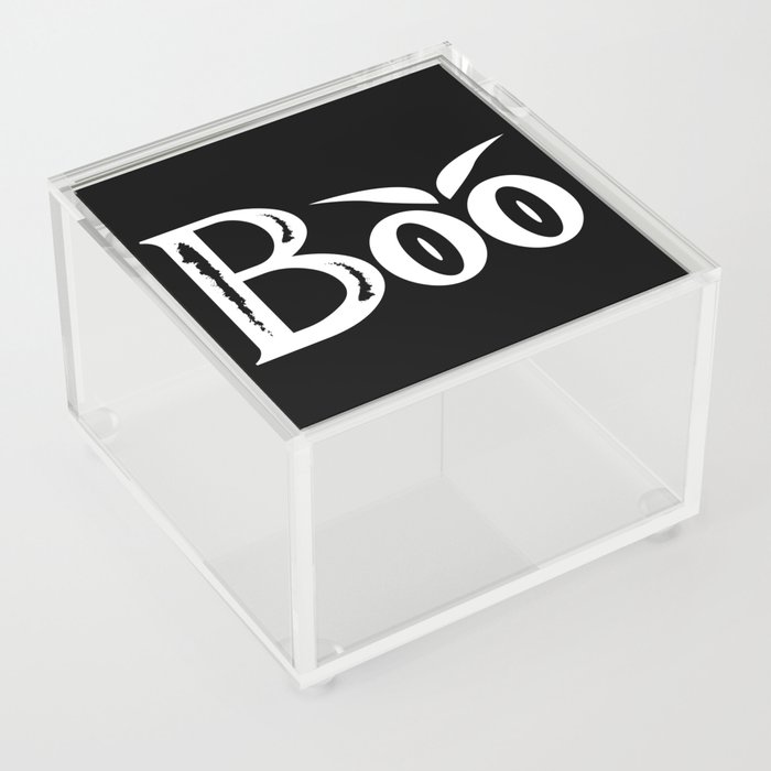 BOO Spooky Halloween Scary Eyes Acrylic Box