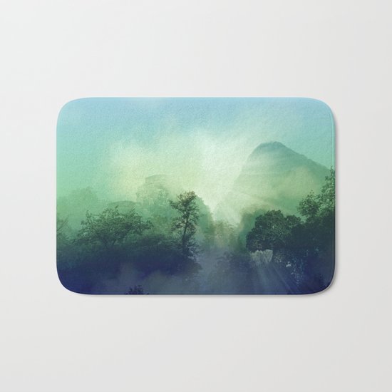 tropical green forest Bath Mat