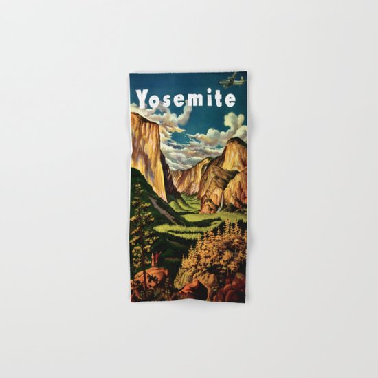 Yosemite National Park - Vintage Travel Hand & Bath Towel