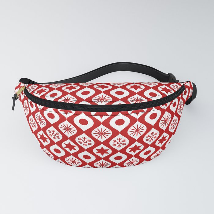Red Retro Christmas Pattern Fanny Pack