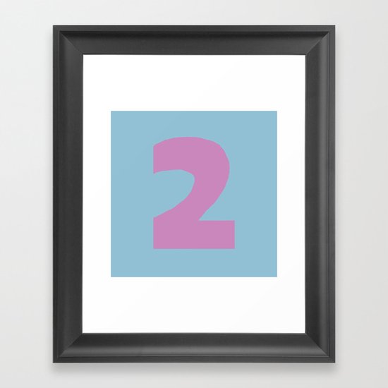 Number 2 Framed Art Print