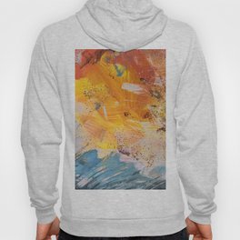 Breathtaking Sunset Tumbling Into The Ocean Abstract Painting Hoody