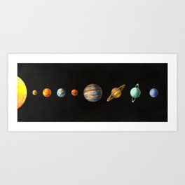 The Solar System  Art Print