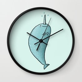 Happy Narwhal Wall Clock
