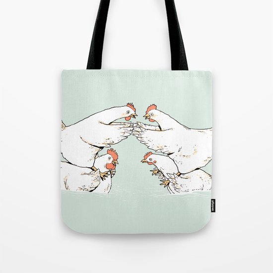 Chicken Fight Tote Bag