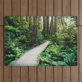 Forest Boardwalk - Redwood National Park Hiking Outdoor Rug