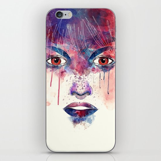 Um rosto aquarelável iPhone Skin
