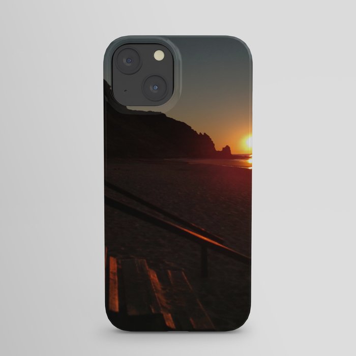 Shack by the sea at sunrise iPhone Case