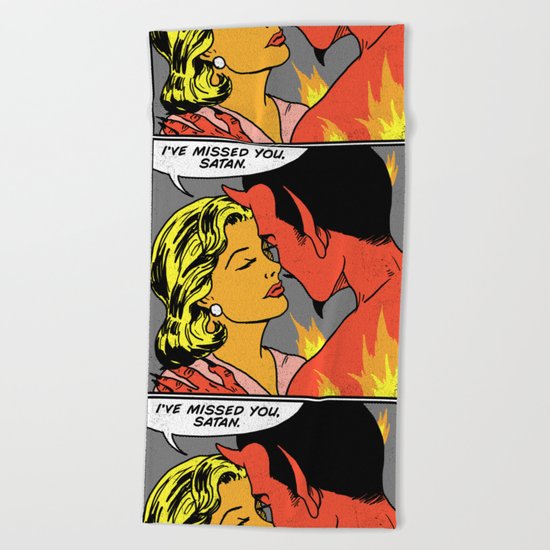 Missed You Satan Beach Towel