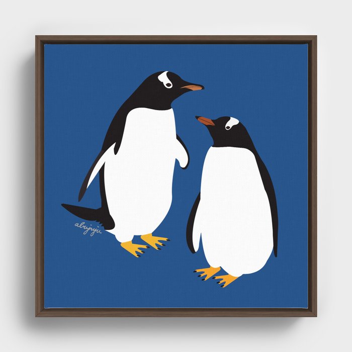 Gentoo penguin Framed Canvas