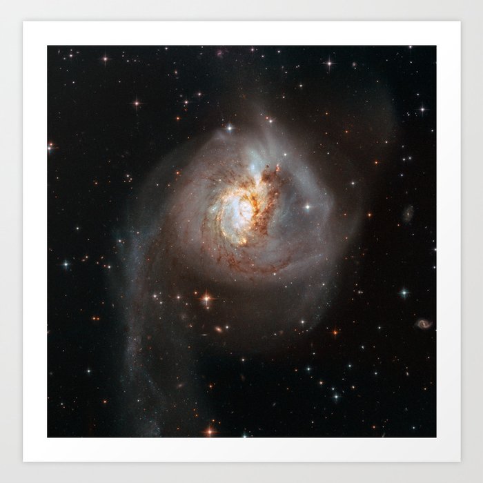 Peculiar galaxy NGC 3256 Art Print