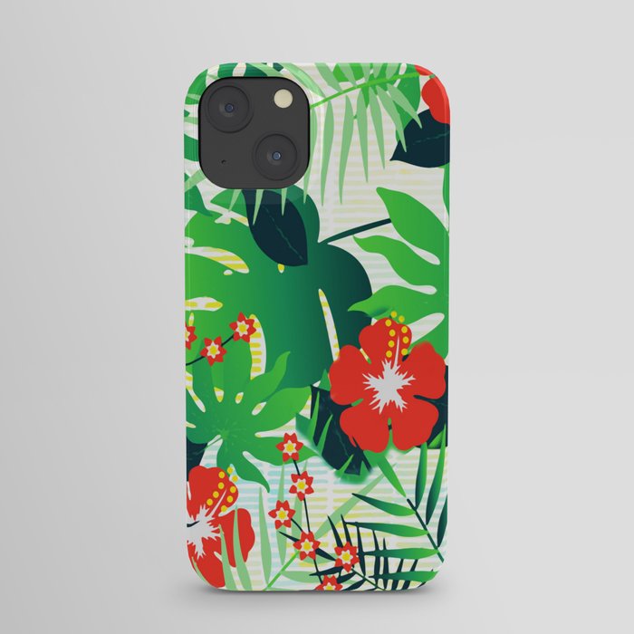 Tropical Floral Pattern - Aloha (Hawaiian) Shirt Pattern iPhone Case