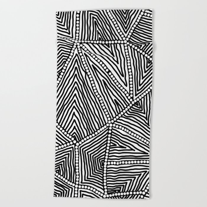 Authentic Aboriginal Art - The Fields Beach Towel