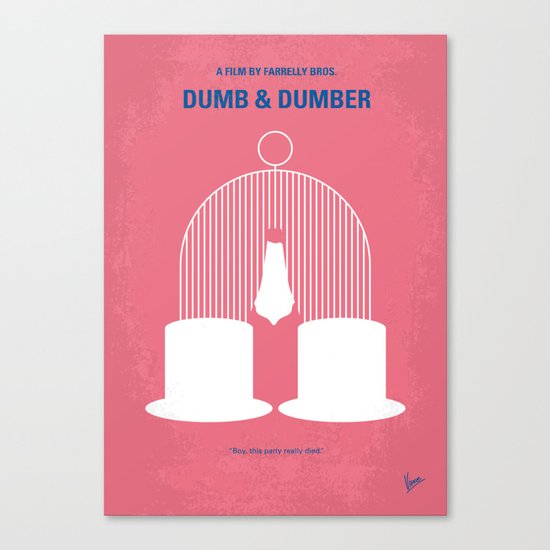No241 My Dumb & Dumber minimal movie poster Canvas Print