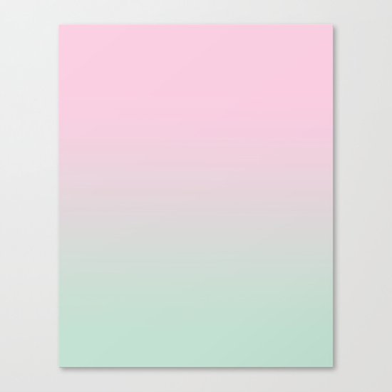 Keelee - ombre pastels minimal canvas art painting sunset nursery baby room art Canvas Print