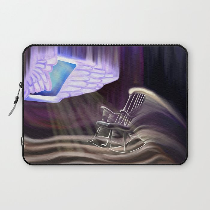 The Empty Grief Guardian Angel Rocking Chair Laptop Sleeve